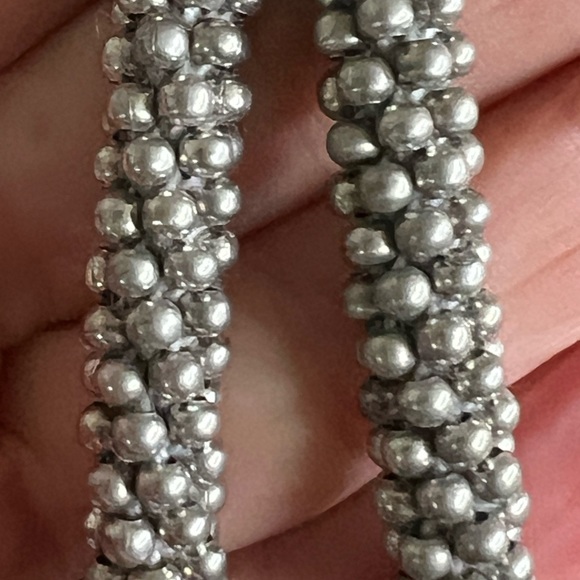 Vtg Silver tone Tony beaded Necklace 17.5” from neck to bottom of necklace - Picture 3 of 5